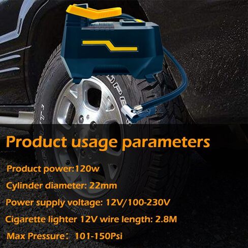 SUVCARMPING Tire Inflator Portable Air Compressor 150PSI Air Pump for Car Tires,Voltage 7.4V Cylinder 15mm new in Saudi Arabia