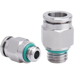 10PCS PC pneumatic quick connector 304stainless steel G thread M5 1/8" 1/4" 3/8" 1/2" external thread pipe water gas connector(PC4-G02) in Saudi Arabia
