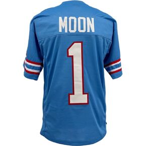 Warren Moon Jersey Blue Houston | Unisex Adult Sizes S-5XL Unsigned Custom Sewn Stitched in Saudi Arabia