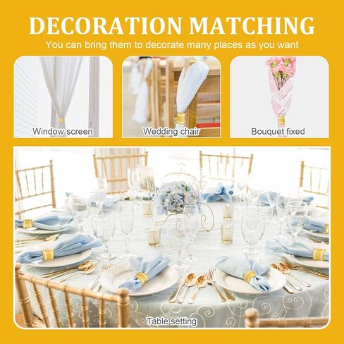200Pcs Upgrade Lengthened Paper Napkin Band,Napkin Ring Self Adhesive, Silverware Wraps Bands Bulk for Rolling Silverware Table Setup Wedding Event Party Supply (Gold, Large) in Saudi Arabia