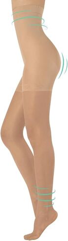 Calzitaly High Cercts Control Top Nylons ، و Comparing Bantyhose ، 20 Denier Cherping Compling Comparing طوال اليوم الاستخدام in Saudi Arabia