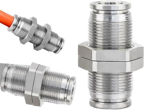 10pcs PM 304 Stainless Steel Pneumatic Quick Coupling Metal Hose Trachea Water Pipe High Pressure 4 6 8 10 12 14 16mm(PM-8) in Saudi Arabia