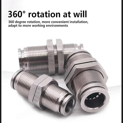 10pcs PM 304 Stainless Steel Pneumatic Quick Coupling Metal Hose Trachea Water Pipe High Pressure 4 6 8 10 12 14 16mm(PM-8) in Saudi Arabia