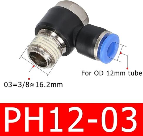 10PCS PH pneumatic quick connector water pipe hose connector 1/8"1/2 3/8 1/4 BSPT elbow outer hexagon(PH6-01) in Saudi Arabia