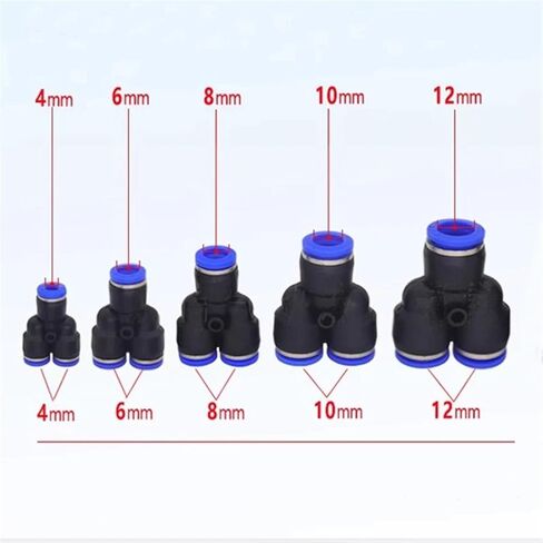 50PCS Pipe Fittings Plastic Pneumatic Air Connector Fitting Quick Push PY PW Connect 4 6mm 8mm 10mm 12mm(PY-12) in Saudi Arabia