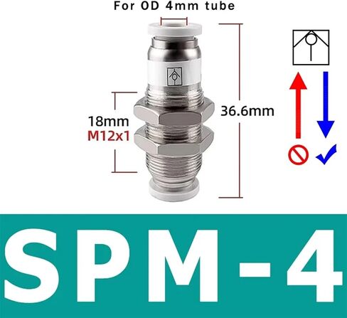 10pcs Pneumatic Check Valve SPU SPV SPM Full Port One Way Non-return Valve For Air Compressor(SPM-6) in Saudi Arabia