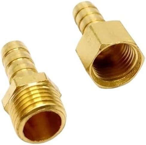 1PCS Brass خرطوم تركيب 4 مم -19 مم Barb الذيل 1/8 "1/4" 1/2 "3/8" محول توصيل الموصل النحاسي الموصل (BTPC ، 14mm_1/2 ") in Saudi Arabia