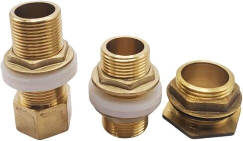 1PCS موصل خزان المياه النحاسي 1/2 "3/4" 1 "أنبوب النحاس الذكري واحد منفردة مفتاح فضفاضة تجهيزات دوارة الجوز (04-50 مم) in Kuwait