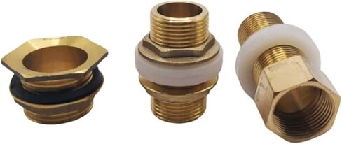 1PCS موصل خزان المياه النحاسي 1/2 "3/4" 1 "أنبوب النحاس الذكري واحد منفردة مفتاح فضفاضة تجهيزات دوارة الجوز (04-50 مم) in Kuwait