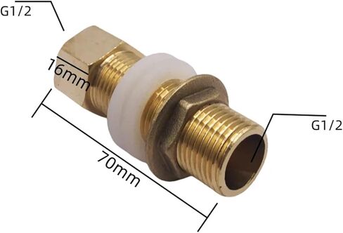 1PCS موصل خزان المياه النحاسي 1/2 "3/4" 1 "أنبوب النحاس الذكري واحد منفردة مفتاح فضفاضة تجهيزات دوارة الجوز (04-50 مم) in Kuwait