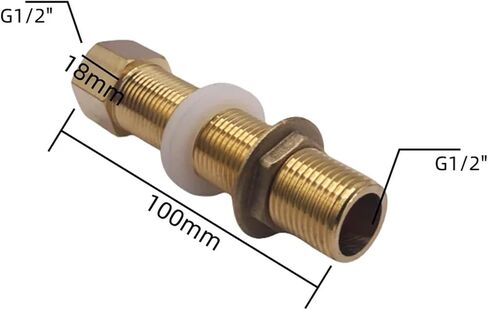 1PCS موصل خزان المياه النحاسي 1/2 "3/4" 1 "أنبوب النحاس الذكري واحد منفردة مفتاح فضفاضة تجهيزات دوارة الجوز (04-50 مم) in Kuwait