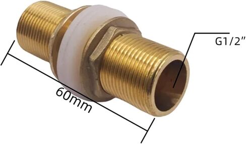 1PCS موصل خزان المياه النحاسي 1/2 "3/4" 1 "أنبوب النحاس الذكري واحد منفردة مفتاح فضفاضة تجهيزات دوارة الجوز (04-50 مم) in Kuwait
