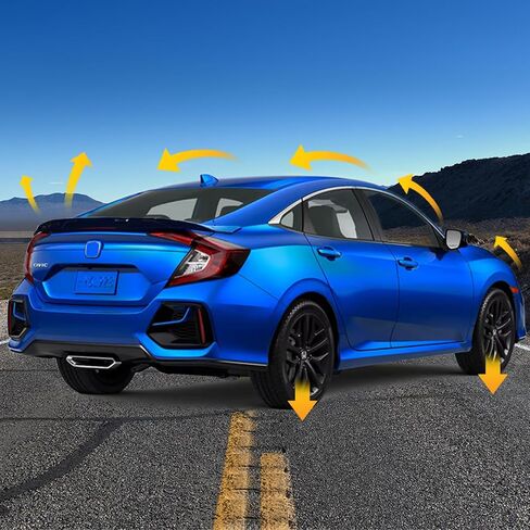 Autoxbert المفسد الخلفي الجناح المتوافق مع 2022 2023 2024 2025 هوندا سيفيك سيدان الرياضة الرياضية الشفة المفسد الجذع الخلفي جناح لملحقات هوندا سيفيك سيدان (أسود لامع) in Saudi Arabia
