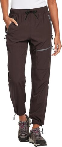 baleaf Women's Petite Hiking Pants Lightweight Quick Dry Water Resistant Cargo Pants 27'' Inseam for All Seasons Suntan Size M in Saudi Arabia