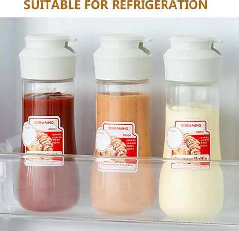 3 زجاجات الضغط على حزمة ، 12 أوقية ، مع أغطية ، مثالية للصلصات ، الضمادات ، الشواء ، الكاتشب ، والمزيد in Kuwait