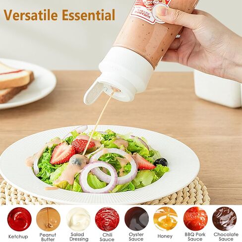 3 زجاجات الضغط على حزمة ، 12 أوقية ، مع أغطية ، مثالية للصلصات ، الضمادات ، الشواء ، الكاتشب ، والمزيد in Kuwait