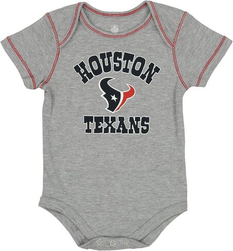 Outerstuff NFL Houston Texans Newborn Baby and Infant Short Sleeve Bodysuit 3-Pack, Logo 2, 18m in Saudi Arabia