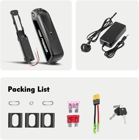 36V Bike Battery 36V 17Ah Ebike Battery 250W 350W 500W 750W 1000W Electric Bike Battery with Charger 4Pins Connector Bullet Adapter 20A BMS with USB in Saudi Arabia