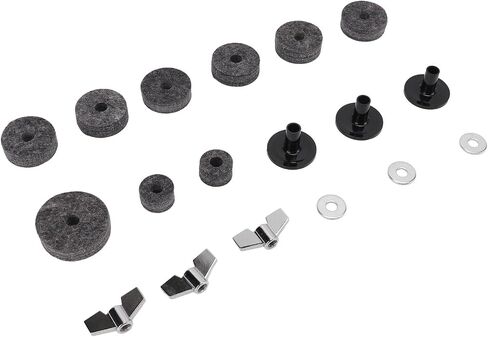 Kit Non Slip Felt Pad Set Wing Nuts Stand Sleeves Cymbal Washers Replacement AccessoriesBlack Ent AccessoriesBlack Felt Pad Set Cymbal WashersCymbal Stand Sleeves Wing NutsMetal (Black) in Saudi Arabia