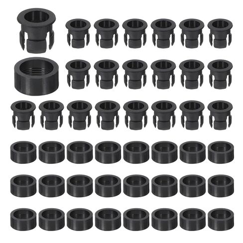 PATIKIL 5mm Emitting Diode Holder Kit, 50Pcs Plastic LED Holder Flat Clip Circle Cover Mounting Bracket Accessories for Lamp Bulb Bezel Mount Panel LED Display, Black in Saudi Arabia