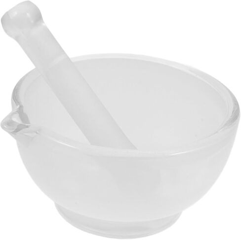 PRETYZOOM 1 Set Glass Set Pestle Kitchenware And Pestle Large Kitchen Laboratory Grinding Bowl Lab Bowls Labs Supplies Glass Transparent in Saudi Arabia
