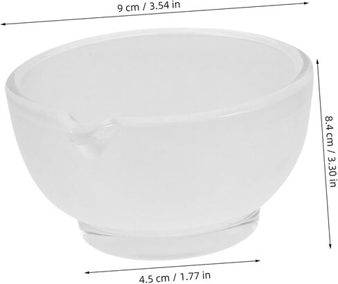 PRETYZOOM 1 Set Glass Set Pestle Kitchenware And Pestle Large Kitchen Laboratory Grinding Bowl Lab Bowls Labs Supplies Glass Transparent in Saudi Arabia