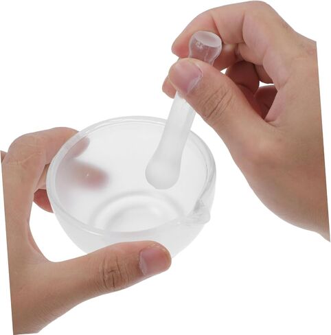 PRETYZOOM 1 Set Glass Set Pestle Kitchenware And Pestle Large Kitchen Laboratory Grinding Bowl Lab Bowls Labs Supplies Glass Transparent in Saudi Arabia