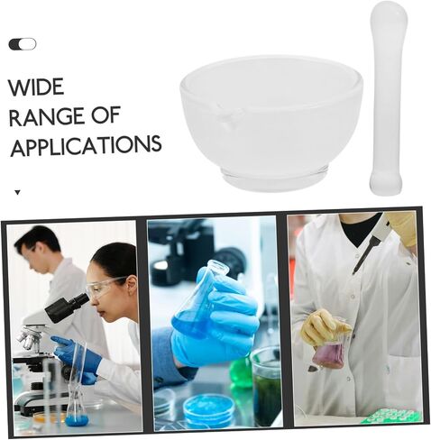 PRETYZOOM 1 Set Glass Set Pestle Kitchenware And Pestle Large Kitchen Laboratory Grinding Bowl Lab Bowls Labs Supplies Glass Transparent in Saudi Arabia