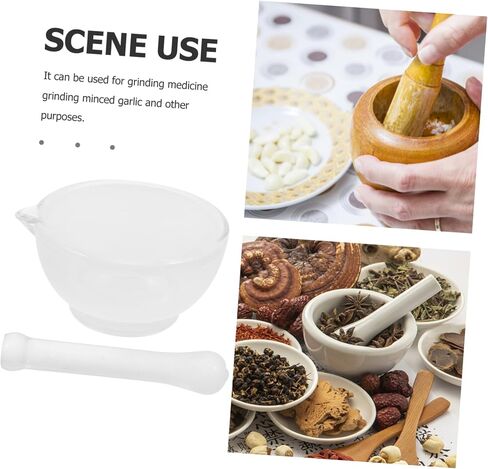PRETYZOOM 1 Set Glass Set Pestle Kitchenware And Pestle Large Kitchen Laboratory Grinding Bowl Lab Bowls Labs Supplies Glass Transparent in Saudi Arabia