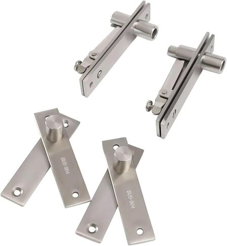 2 Sets Heavy Duty 360° Rotating Hidden Bookcase Hinge Secret Door Pivot Hinge Kit 304 Stainless Steel in Saudi Arabia