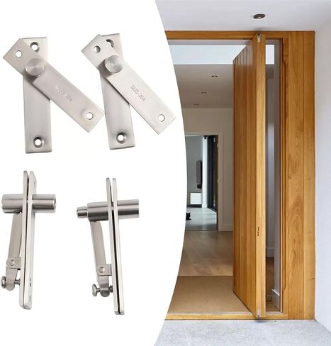 2 Sets Heavy Duty 360° Rotating Hidden Bookcase Hinge Secret Door Pivot Hinge Kit 304 Stainless Steel in Saudi Arabia