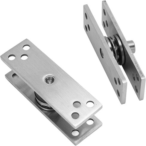 Heavy Duty Door Pivot Hinge, 360° rotatable Stainless Steel Hinge for Glass Bookcase, Doors, with Glossy Ball core and 32 Large Screws, Long Lasting and Easy to Install, in Kuwait