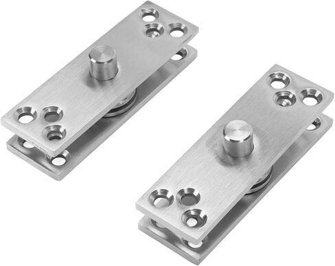 Heavy Duty Door Pivot Hinge, 360° rotatable Stainless Steel Hinge for Glass Bookcase, Doors, with Glossy Ball core and 32 Large Screws, Long Lasting and Easy to Install, in Kuwait