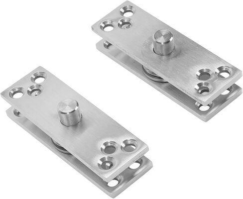 Heavy Duty Door Pivot Hinge, 360° rotatable Stainless Steel Hinge for Glass Bookcase, Doors, with Glossy Ball core and 32 Large Screws, Long Lasting and Easy to Install, in Kuwait
