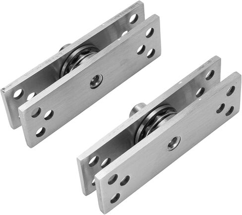 Heavy Duty Door Pivot Hinge, 360° rotatable Stainless Steel Hinge for Glass Bookcase, Doors, with Glossy Ball core and 32 Large Screws, Long Lasting and Easy to Install, in Kuwait