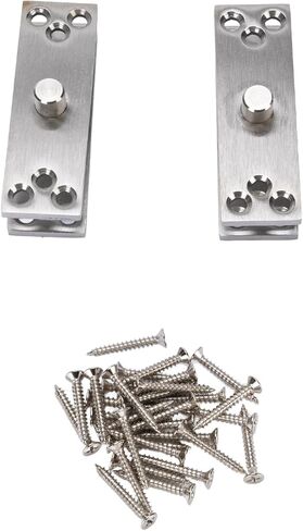 Heavy Duty Door Pivot Hinge, 360° rotatable Stainless Steel Hinge for Glass Bookcase, Doors, with Glossy Ball core and 32 Large Screws, Long Lasting and Easy to Install, in Kuwait