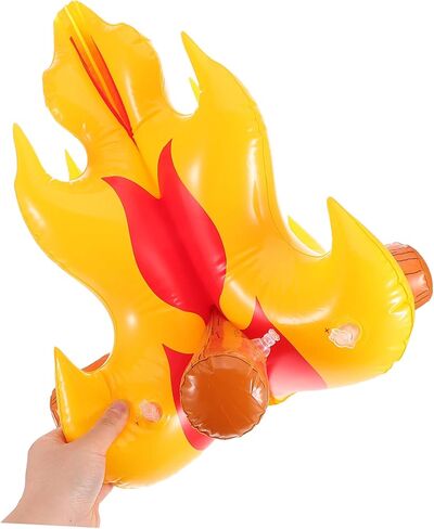 ARTIBETTER 2Pcs Inflatable Campfire Prop Lightweight Artificial Fire Flame for Outdoor Parties and Camping Decorations Durable Material for Birthday Events in Saudi Arabia