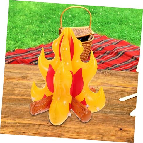 ARTIBETTER 2Pcs Inflatable Campfire Prop Lightweight Artificial Fire Flame for Outdoor Parties and Camping Decorations Durable Material for Birthday Events in Saudi Arabia
