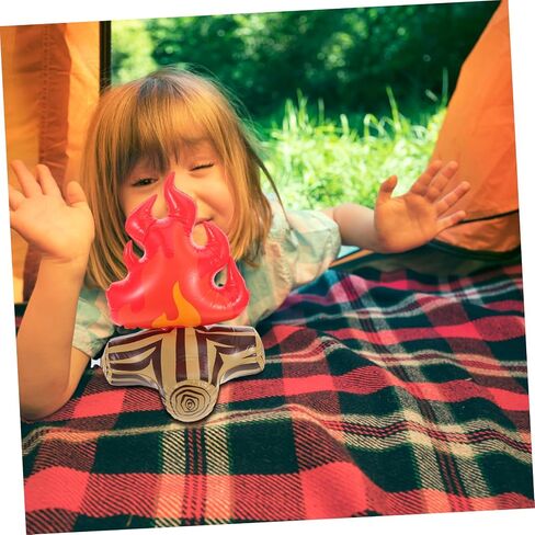ARTIBETTER 2Pcs Inflatable Campfire Prop Lightweight Artificial Fire Flame for Outdoor Parties and Camping Decorations Durable Material for Birthday Events in Saudi Arabia
