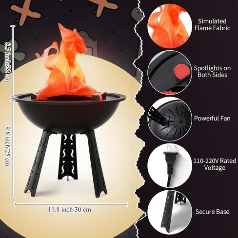 3 حزمة 35 "هياكل عظمية هالوين و 1 حزمة 3D Fire Fire Flame Lights 110V Campfire Lamp 1/2 Life Size Healdon Skeleton عظام واقعية مع مفاصل متحركة لصالح Props Parts Decor in Saudi Arabia