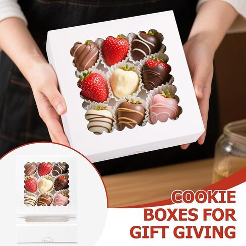 20 PCS BAKERY BAKERY مع نافذة ، صناديق علاج أبيض 8 × 8 × 8 ×. in Saudi Arabia