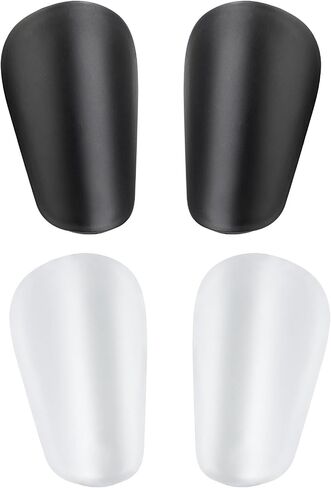 2 Pairs Soccer Small Shin Guard Extra Mini Shin Pads Light and Comfortable Tiny Protective Shinguards Equipment for Men, Women, Adults Black, White in Saudi Arabia