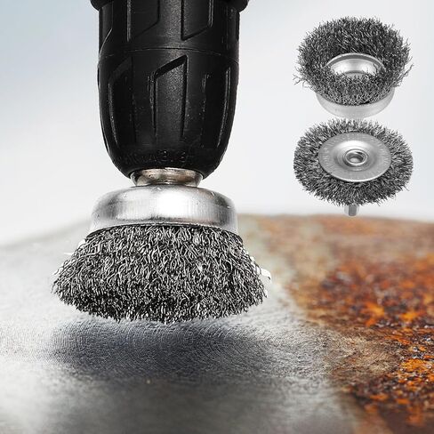 OperItacx 15 PCS Brush for Drill - Heavy Duty Stain Detive Wheel with 1/4 Inch Hex Shank لإزالة الصدأ وتجريد الطلاء وتنظيف المعادن in Kuwait