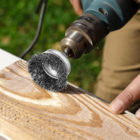 OperItacx 15 PCS Brush for Drill - Heavy Duty Stain Detive Wheel with 1/4 Inch Hex Shank لإزالة الصدأ وتجريد الطلاء وتنظيف المعادن in Kuwait