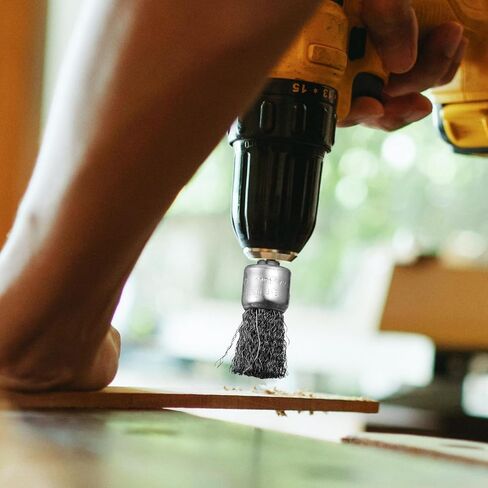 OperItacx 15 PCS Brush for Drill - Heavy Duty Stain Detive Wheel with 1/4 Inch Hex Shank لإزالة الصدأ وتجريد الطلاء وتنظيف المعادن in Kuwait