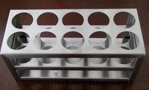 Stainless Steel Test Tube Rack, 10 Holes, 30 Mm (1 1/8 Inch), 50 Ml in Saudi Arabia