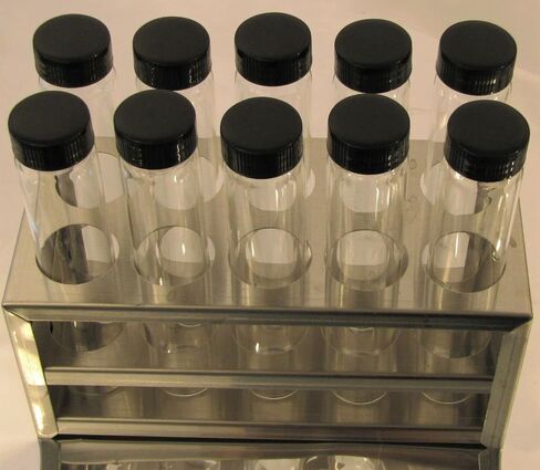 Stainless Steel Test Tube Rack, 10 Holes, 30 Mm (1 1/8 Inch), 50 Ml in Saudi Arabia