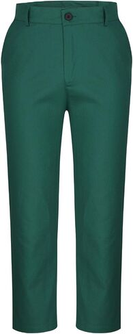 Mens Golf Pants Slim Fit Stretch - Business Casual Dress Pant Elastic Waist Button Tapered Work Trousers with Pockets in Saudi Arabia