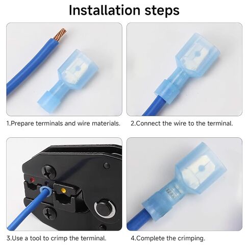 100pcs موصلات مجلة مجلة كهربائية ، موصلات سلكية تفكيك سريعة ، طرف معزول من 16 إلى 14 AWG لتوصيل سلك الكابل (الأزرق (16-14AWG ، أنثى (100 درجة مئوية)) in Kuwait