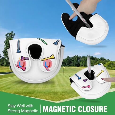غولف مضرب يغطي OZ1 Mallet Putter Headcover Leather Golf Club مع Magnetic لـ OZ1 ، MEZZ1 ، MEZZ1 MAX PUTTER CENTER MALLET MALLET MALLET in Kuwait